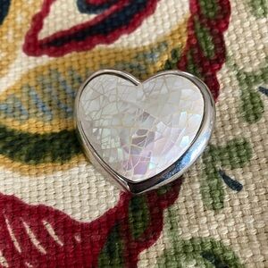 Heart-Shaped Mosaic Brooch